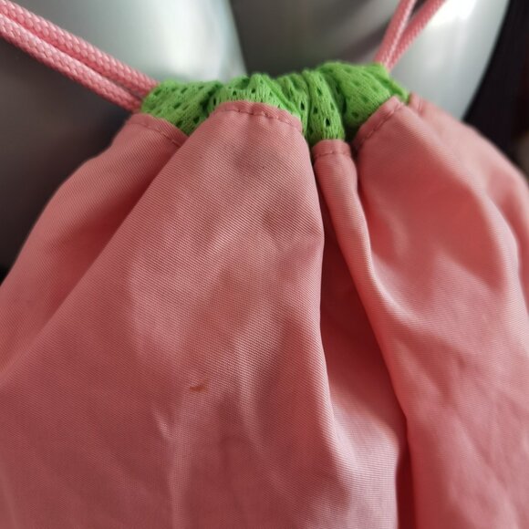 Pink & Lime Green Roots beach sports bag - Picture 5 of 6